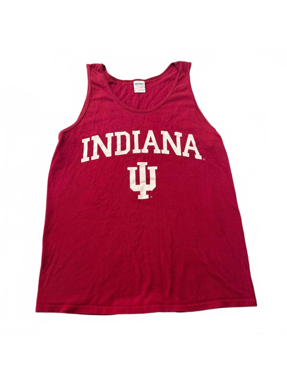 Indiana University Hoosiers Men's Size M Tank Top Red IU Crimson Graphic Gildan
